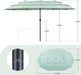 15Ft Large Patio Umbrella, Outdoor Double-Sided Pool Umbrellas