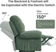 Upgraded 2024 New Power Recliner Chair for Adults, Adjustable Electric Chair Power Reclining Sofa, USB Port, Ultra-Comfy Corduroy Recliner for Living Room, Tool-Less Assembly Single Sofa Green