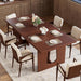 Walnut 71Inch Dining Table Seats SixToEight Contemporary
