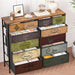 Dresser for Bedroom with 12 Drawers, Tall Fabric Drawer Dresser, Chest of Drawers for Closet, Nursery, Bedside, Living Room, Entryway, Hallway (Pattern)