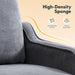 Grey Upholstered Accent Chair Mid Century Contemporary