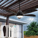 46 Inch Black Outdoor Ceiling Fan Extended Remote Kit