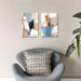 Abstract Colorful Pictures Painting Canvas - 2 Piece Khaki and Blue Abstract Modern Wall Art for Living Room Bedroom Office Wall Deocr(Abstract Painting