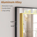 Black 21x57 Inches Full Length Floor Mirror With Stand