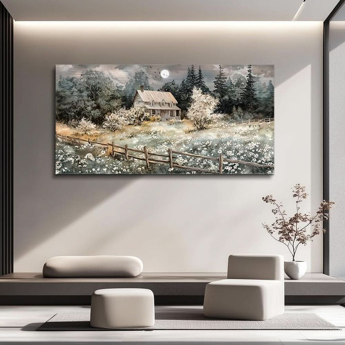 Wall Decor for Living Room Farmhouse Canvas Wall Art Nature Landscape Paintings Bedroom Decorations Rural Artwork Pictures Large Framed for Office Aesthetic Home Decor Ready to Hang