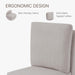 Upholstered Dining Chair with Casters Armless Modern Rolling Design for Diningroom Bedroom Livingroom Reading Room, Set of 2,Linen