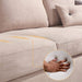 L Shaped Couch with Linen Fabric,Convertible, Reversible Sectional Sofa for Small Space, Dark Beige