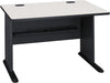 Bush Business Furniture Series a 48W Computer Desk in White Spectrum and Slate, Small Office Table for Home or Professional Workspace