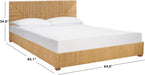 Couture Collection - Glenburg Queen Bed, Natural Woven Banana Stem & Wood Frame, Tropical Coastal Design, No Box Spring Needed (SFV1327A-Q)