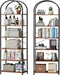 Six Tier Rustic Brown Bookshelf With IndustrialGradeFrame