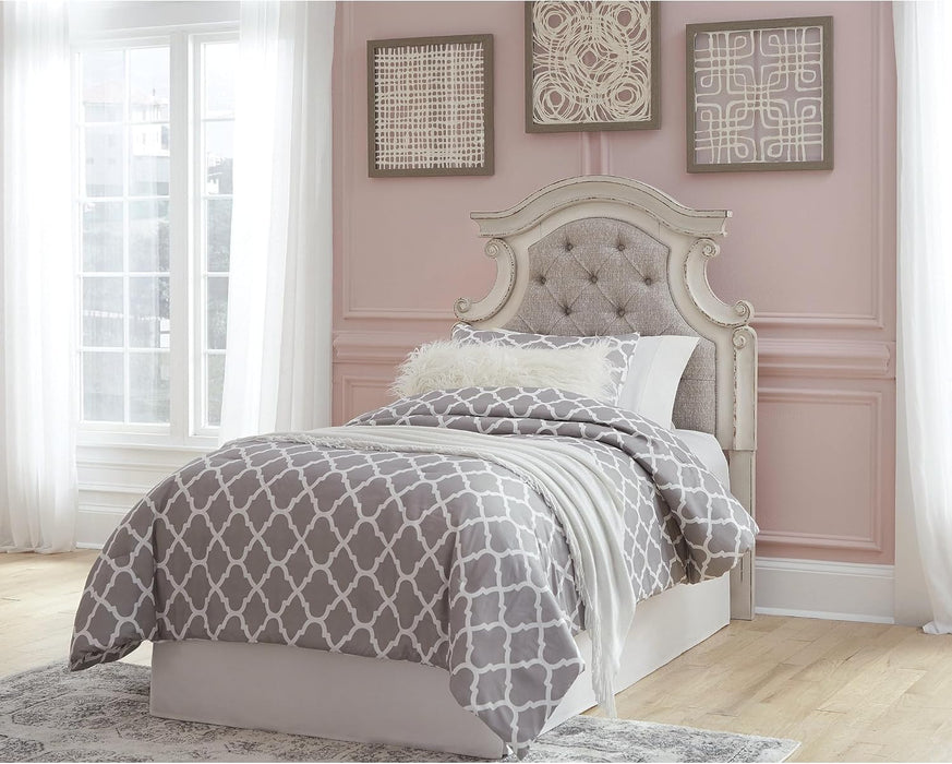 Realyn Upholstered Tufted Cottage Headboard ONLY, Twin, Vintage White