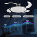 Retractable Ceiling Fan with Lights Remote Control,42'' Low Profile Ceiling Fan with Retractable Blades,Dimmable Full Spectrum,Modern Fandelier for Living Room Dinning Room Bedroom,Black