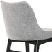 Azalea Fabric Wood Dining Side Chairs-Set of 2, 19" SH, Gray/Black