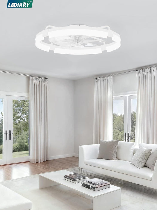 TwentyFourInch Ceiling Fan With Dimmable Lights Remote