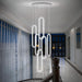 Contemporary Chrome LED Chandelier Dimmable Six Rings