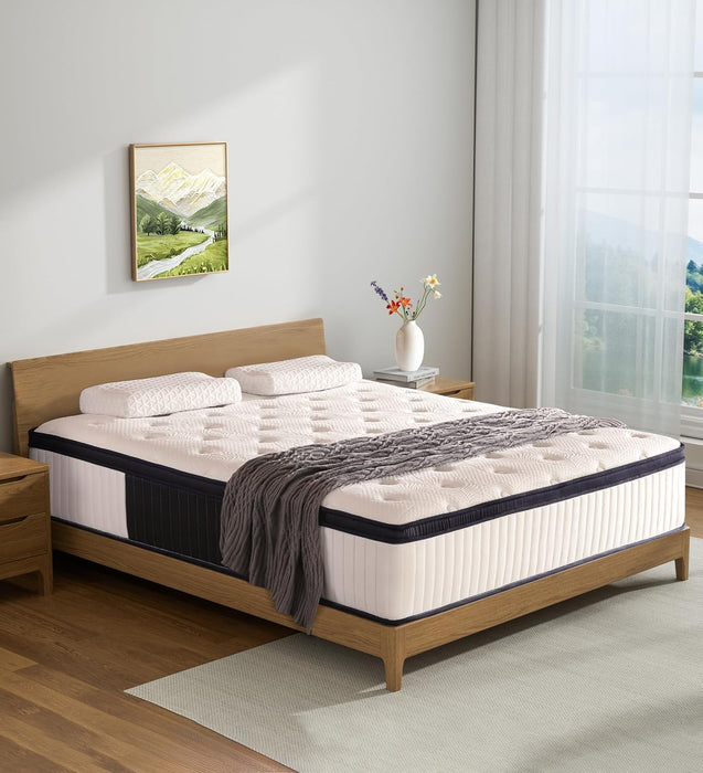 14 Inch Queen Hybrid MemoryFoam Mattress PocketSpring