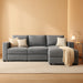 Bluish Grey Transformable Sleeper Sofa With Storage