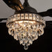 52" Crystal Chandelier Ceiling Fan with Lights - (Classic, Black)