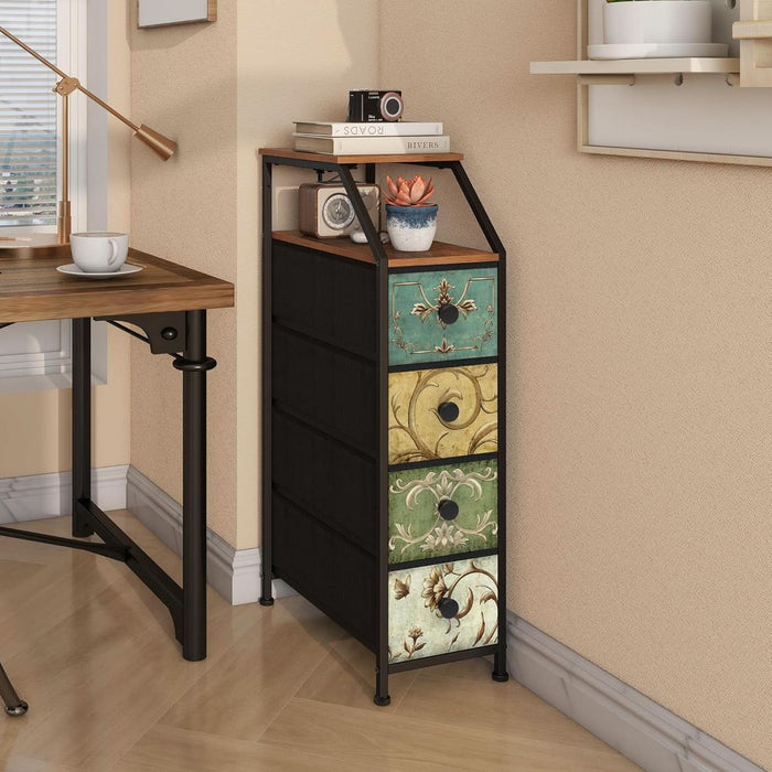 Narrow Tall Dresser With Integrated Charging Station Narrow Tall Dresser With Integrated Charging Station