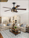 48 Inch Farmhouse Ceiling Fan Integrated Lighting