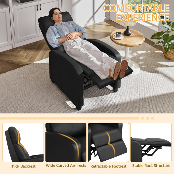 Modern Recliner Sofa with Lumbar Support