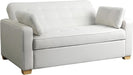 Queen Size Convertible Sleeper Sofa Oyster Upholstery