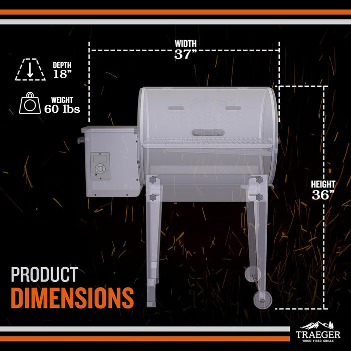 Grills TFB30KLF Tailgater 20 Portable Electric Wood Pellet Grill and Smoker – Foldable Legs, 6-In-1 Versatility, 300 Sq. In. Cooking Space for Tailgating, Camping, and Outdoor BBQ
