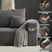 Gray 113Inch Modular Upholstered Sectional Sofa Sleeper