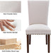 Upholstered Dining Chairs Set of 4, Parsons Style Linen Beige Accent Chairs with High Back, for round Kitchen Table or Small Dining Room – Comfortable & Stylish