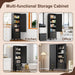Tall Black Metal Storage Cabinet IndustrialGrade 67Inch