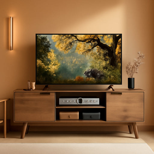 TV Stand for 65-Inch Tvs, Entertainment Center with Adjustable Shelf, 58-Inch Long Media Console Table, Transitional Style, for Living Room, Bedroom, Honey Brown ULTV556K01