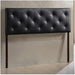 Bohemian Bliss Modern and Faux Leather Upholstered Headboard Black/King