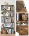 Bookcase, 5-Tier Bookshelf, Display Shelf and Room Divider, Freestanding Decorative Storage Shelving, Rustic Brown ULBC62BX, 27.6”L X 9.4”W X 62.6”H (70 X 24 X 159 Cm)
