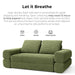 Green ThreeInOne Convertible Sleeper Sofa Bed Studio