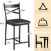 26'' Bar Stools Set of 4, Counter Stools with Back & Thick Cushion
