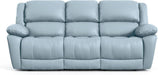 Sorin Modern Leather Recliner Sofa with Pillow Armrests and High Density Foam, Reclining Sectional Couch for Living Room, Office, Home Theater, FSC Certified, Blue