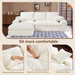 98.4Inch Cloud Modular Sectional Sofa Beige Chaise