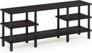 Turn-N-Tube 3-Tier Multipurpose Wide Shelf TV Stand, Espresso/Black