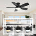 Ceiling Fans with Lights, 42 Inch Low Profile Ceiling Fan with Light and Remote/App Control, Flush Mount, Reversible, 3CCT, Dimmable, Noiseless, Black Ceiling Fan for Indoor/Outdoor Use