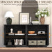 59" Black Sideboard Buffet Cabinet with Storage, Modern Credenza
