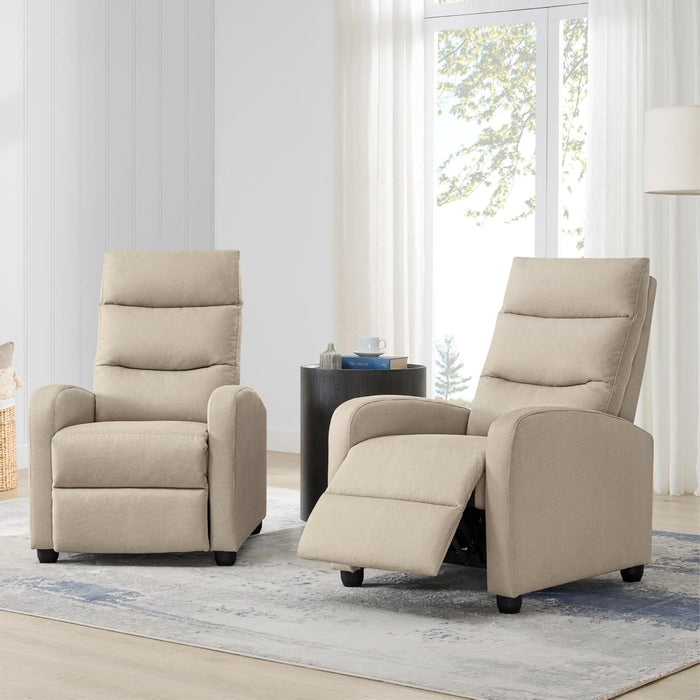 Push-Back Recliner Chair with Lumbar Support