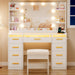 Vanity Desk With Multicolor RGB Illuminated Mirror