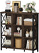 9Cube Farmhouse Bookcase Dark Walnut Wood Storage