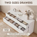 Dresser for Bedroom, 47.2" Modern Wood Chest with 6 Drawers, White