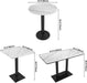 White Sintered Stone Rectangular Dining Table Base