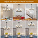 Six Light Black Gold Chandelier Fixture ClearGlassShades