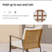 3-Piece Outdoor Rocking Chairs Bistro Set, Rattan Patio Furniture