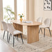 70.8" Oval Table for 4 6 Person, Modern Farmhouse Kitchen Dinner Table for Living Receiption Room, Natural