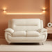 Contemporary Living Room Furniture Set, Faux Leather Sofa Set for Living Room/House/Bedroom/Office/Apartment (Creamy White, Loveseat), F45&F46