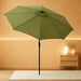 Striped Patio Umbrellas Outdoor Table Market Umbrellas with Crank & Pust Button Tilt|Auto-Tilt, 8 Steel Ribs, High Color-Fastness Canopy